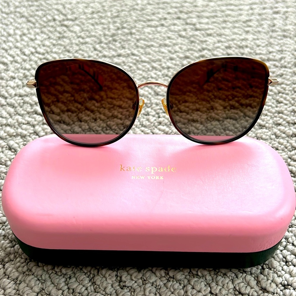 Kate Spade polarized Brown Gradient Butterfly Sunglasses
